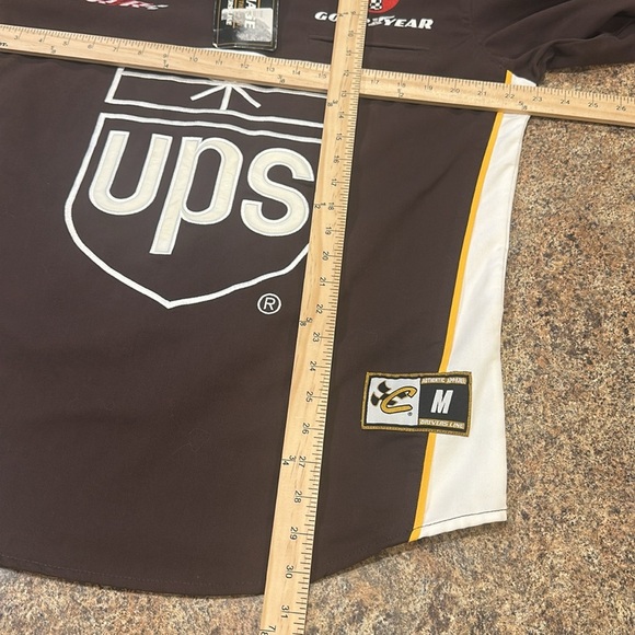 Chase Authentics NASCAR UPS Mens Size M Winston Cup Quarter Zip Shirt Brown - Picture 15 of 15